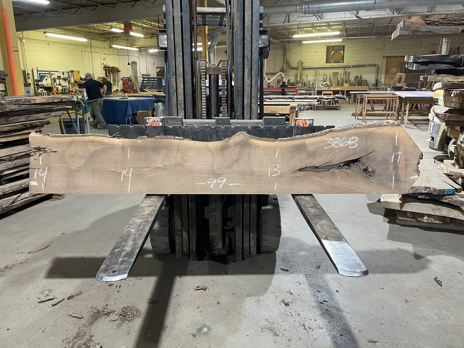 BLACK WALNUT (3868) 99” L x 13"-17” W x 2.25”