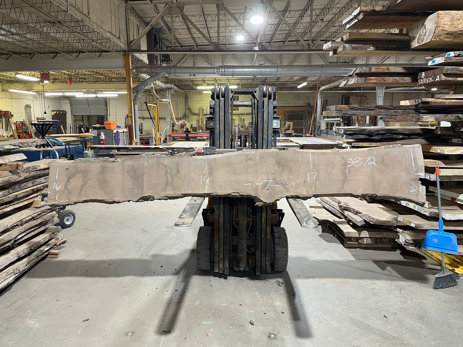 BLACK WALNUT (3872) 147” L x 14"-21” W x 2.5”