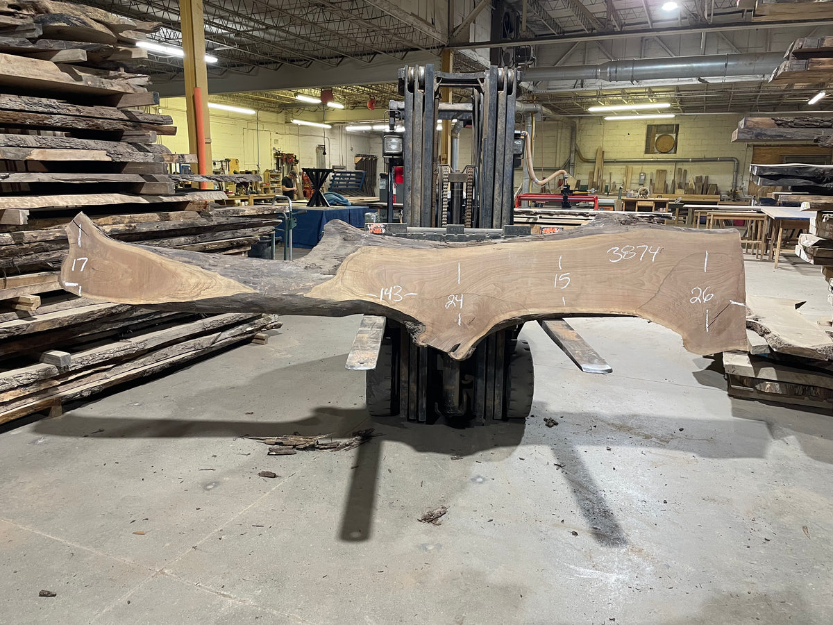 BLACK WALNUT (3874) 143” L x 15&quot;-26” W x 2.5”