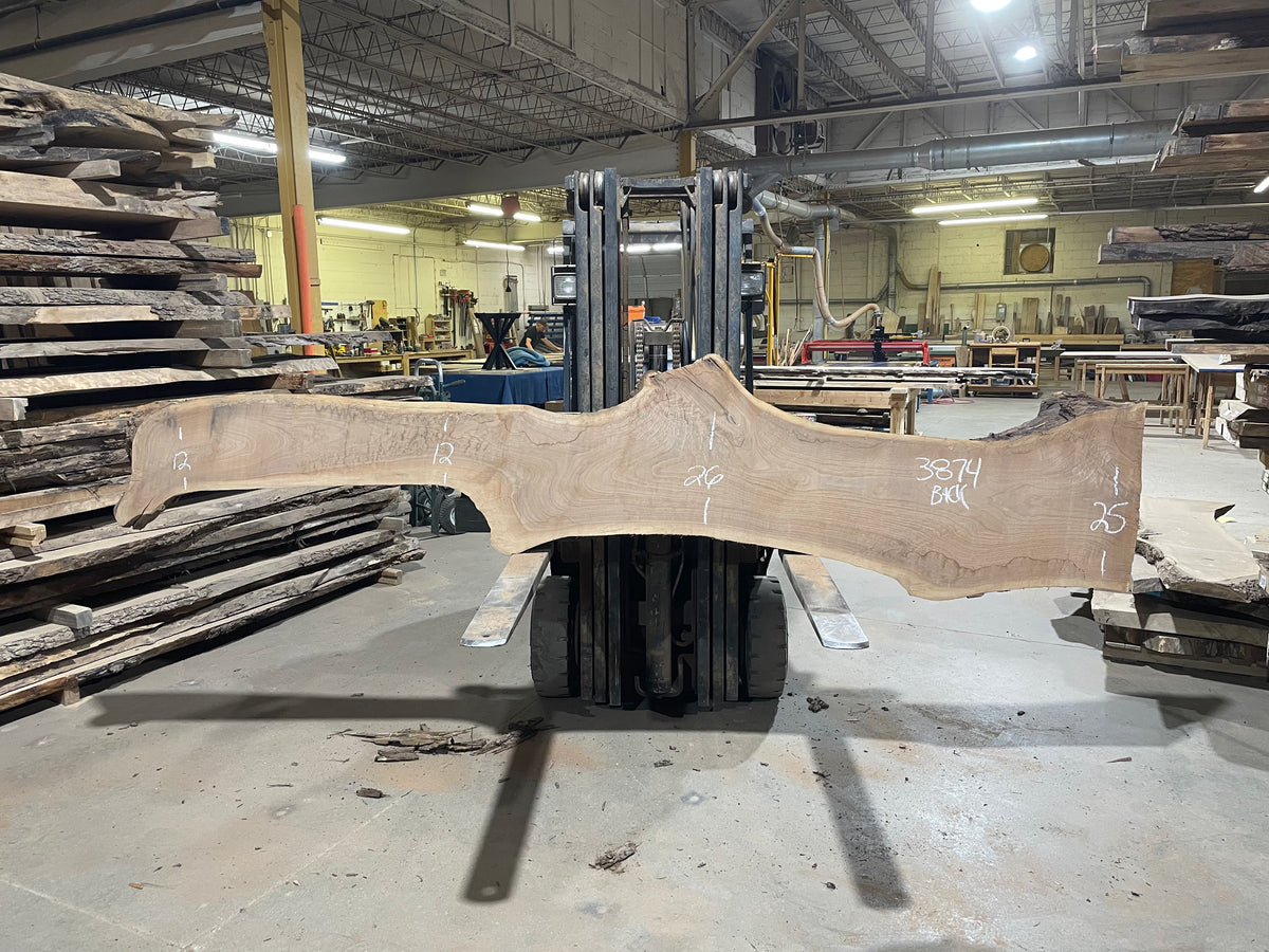 BLACK WALNUT (3874) 143” L x 15&quot;-26” W x 2.5”