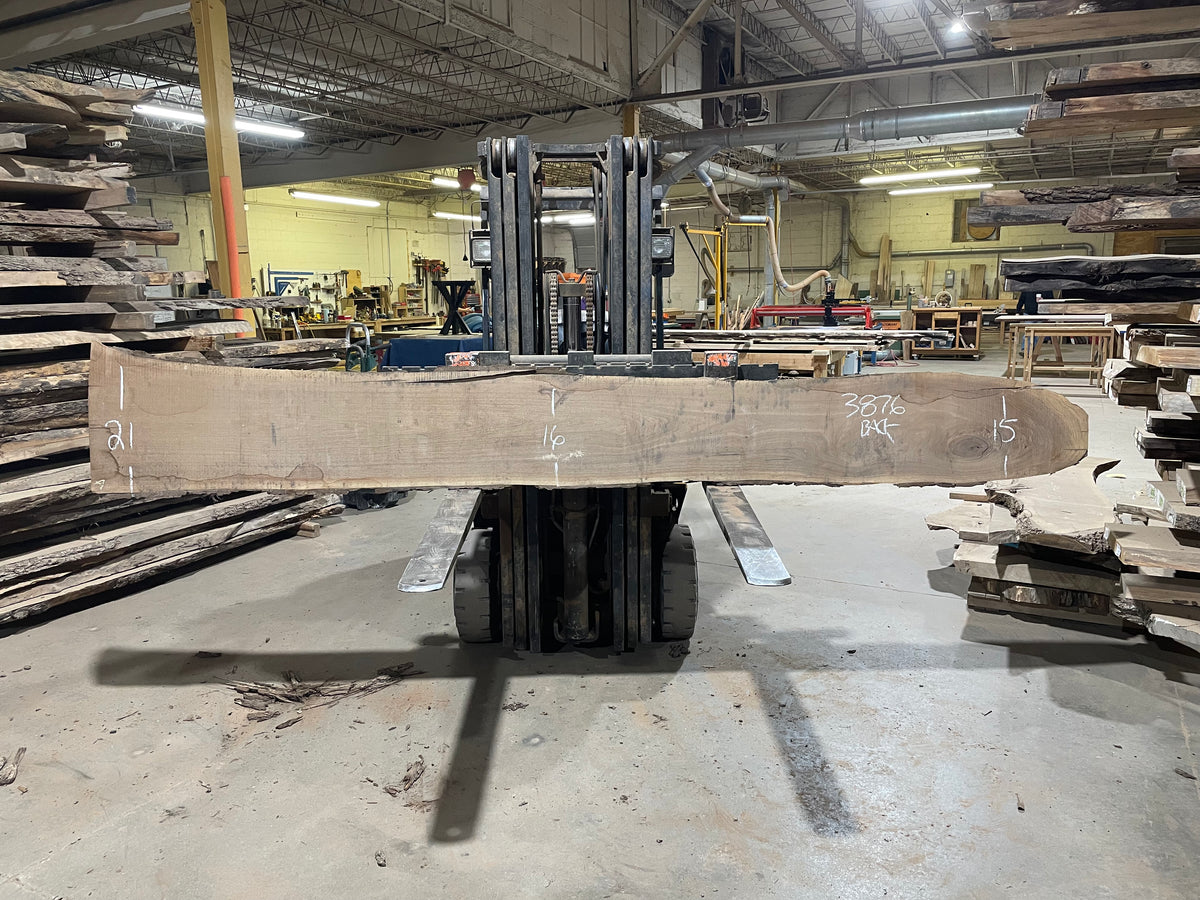 BLACK WALNUT (3876) 139” L x 5"-17” W x 2.5”