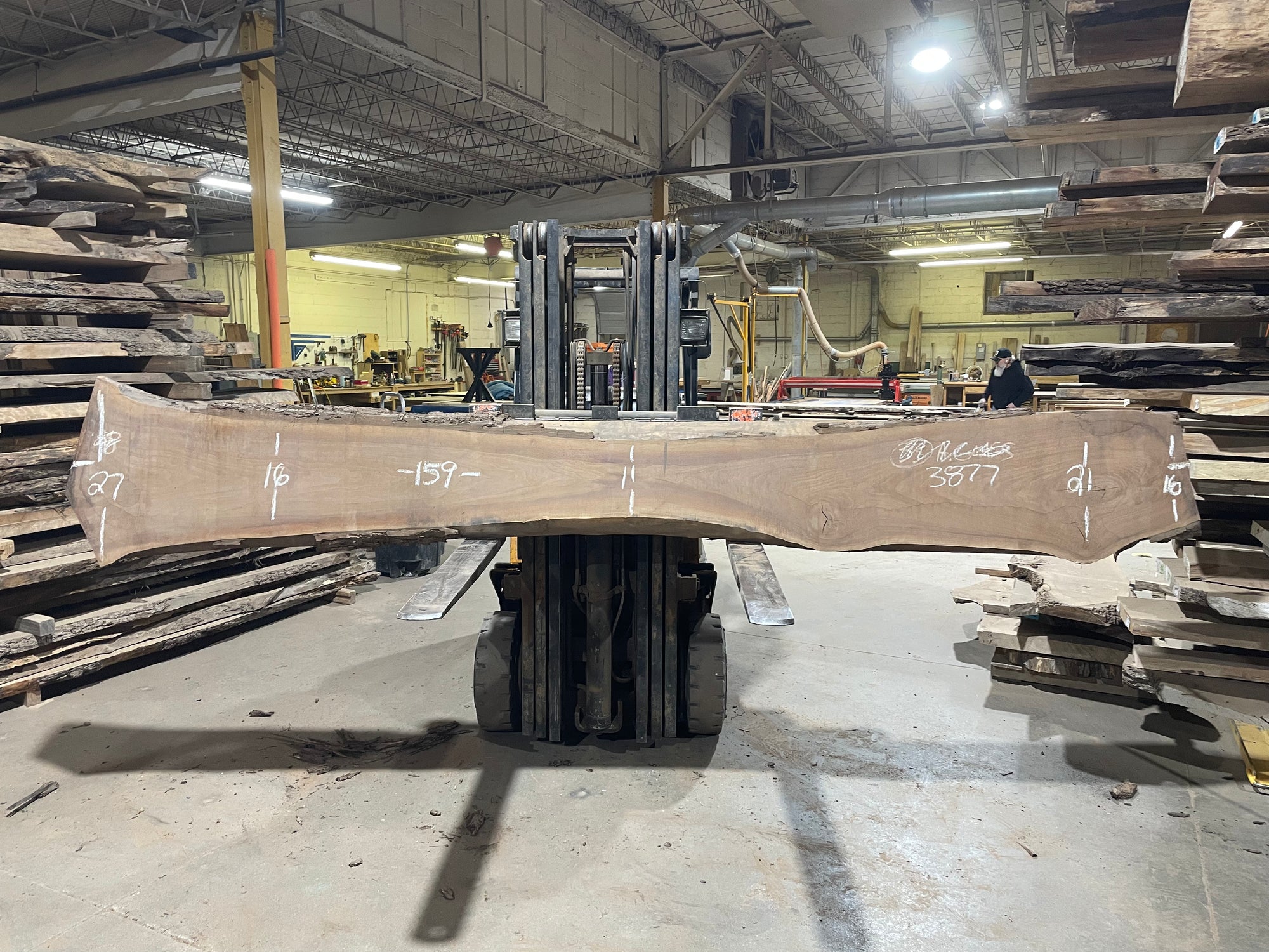 BLACK WALNUT (3877) 159” L x 11"-27” W x 2.5”