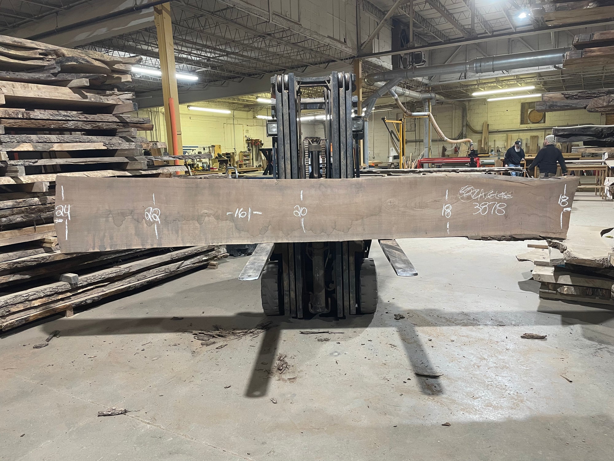 BLACK WALNUT (3878) 161” L x 18"-24” W x 2.5”