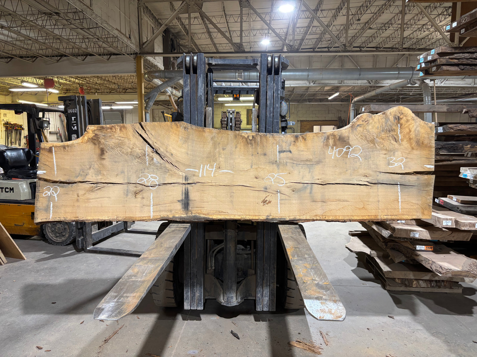 White Oak (4092)  114” L x 22-32” W x 3.25” T