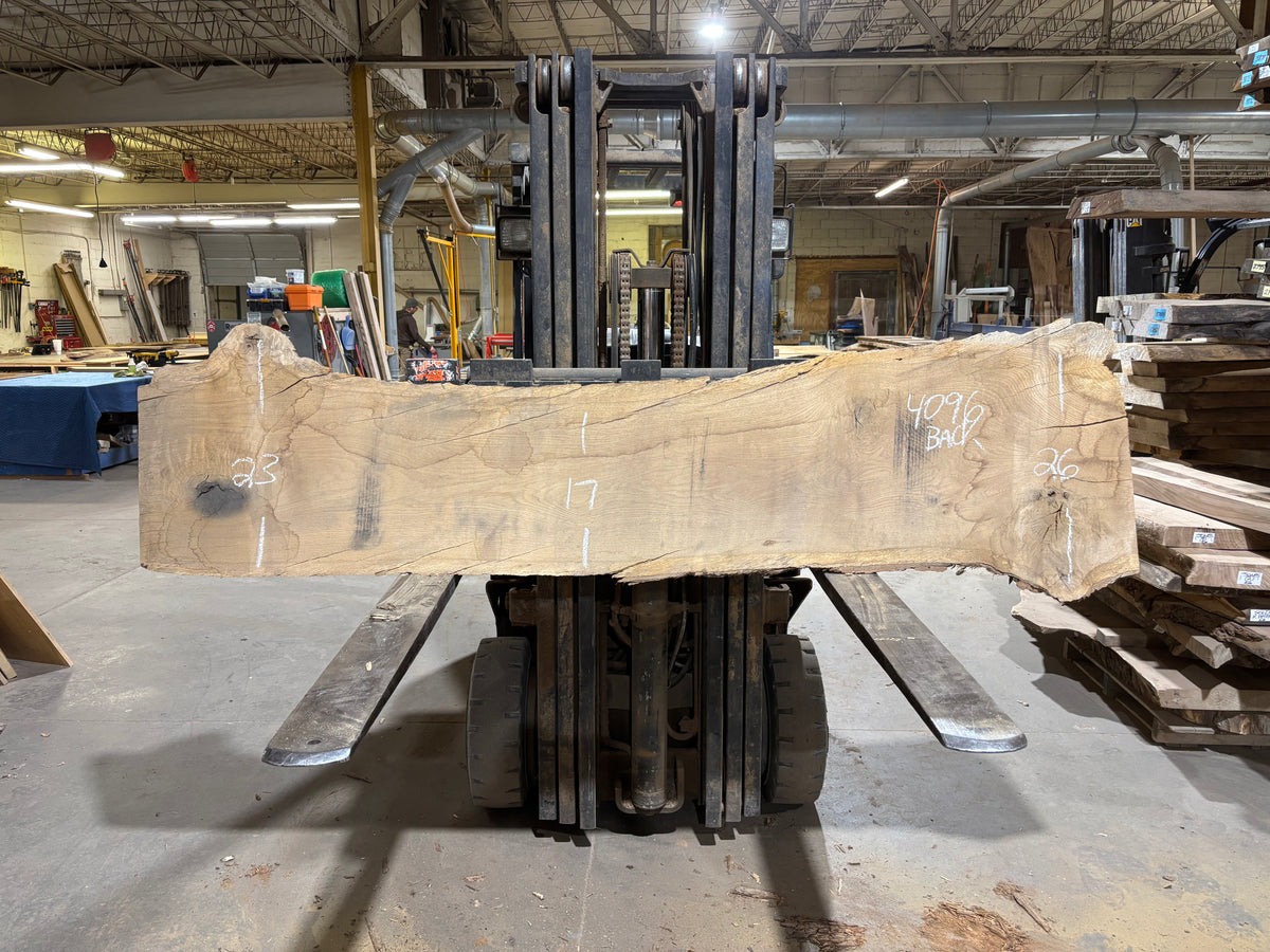 White Oak (4096)  89” L x 3-18” W x 3.5” T