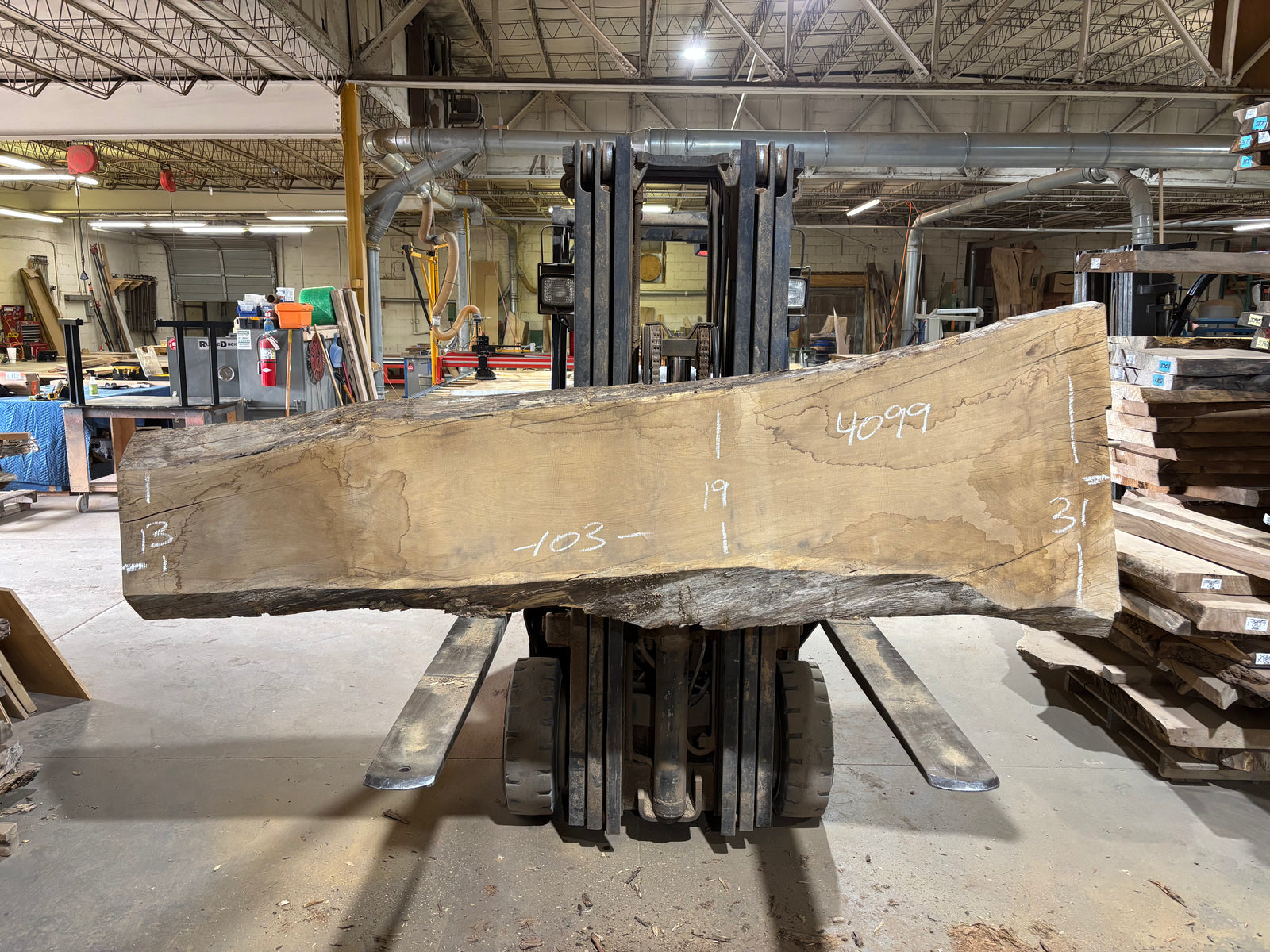 White Oak (4099)  103” L x 13-31” W x 3.5” T