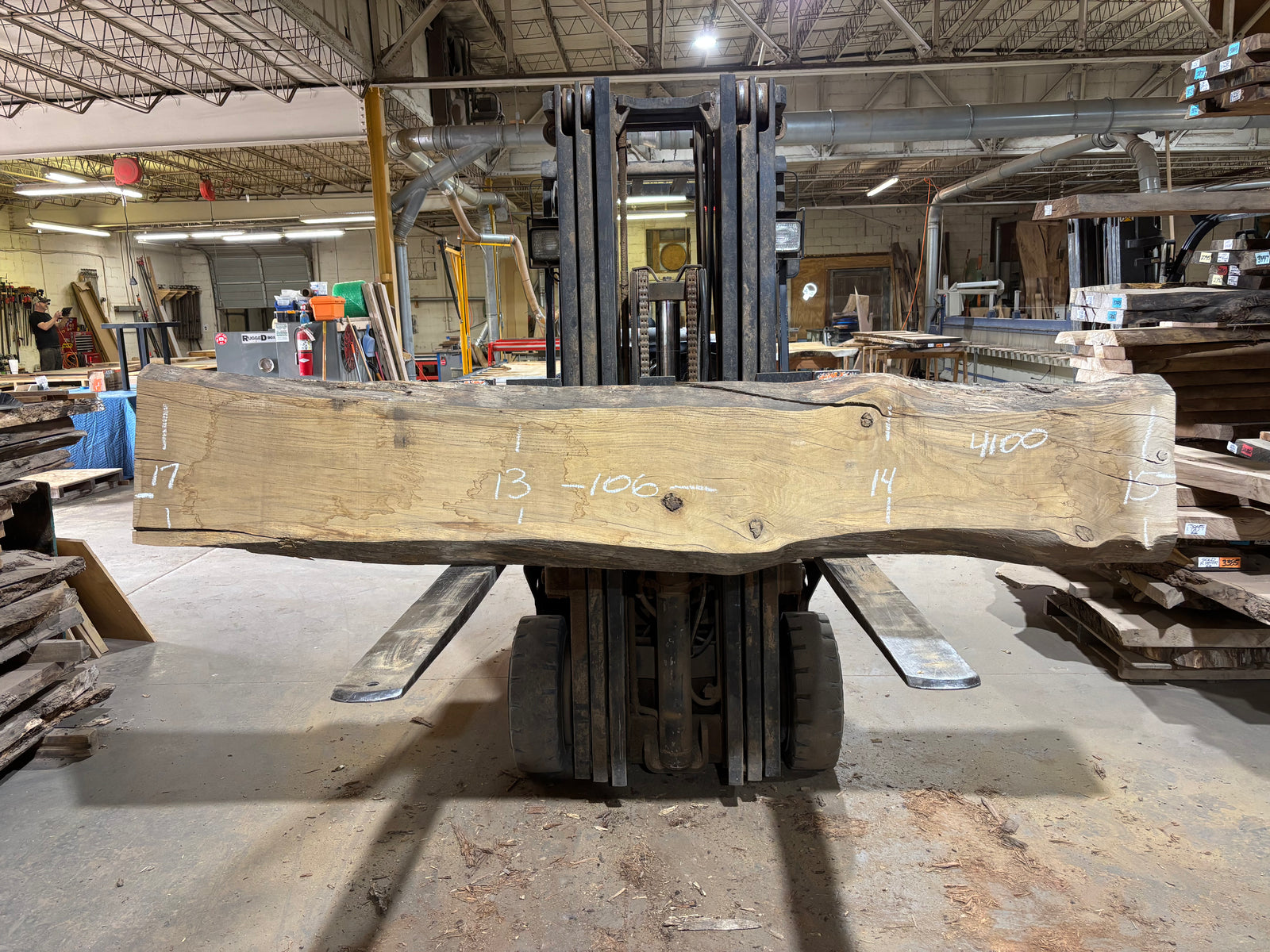White Oak (4100)  106” L x 13-17” W x 3.5” T