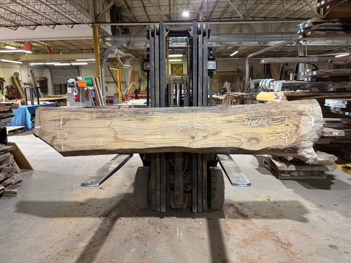 White Oak (4102)  108” L x 12-15” W x 3.5” T
