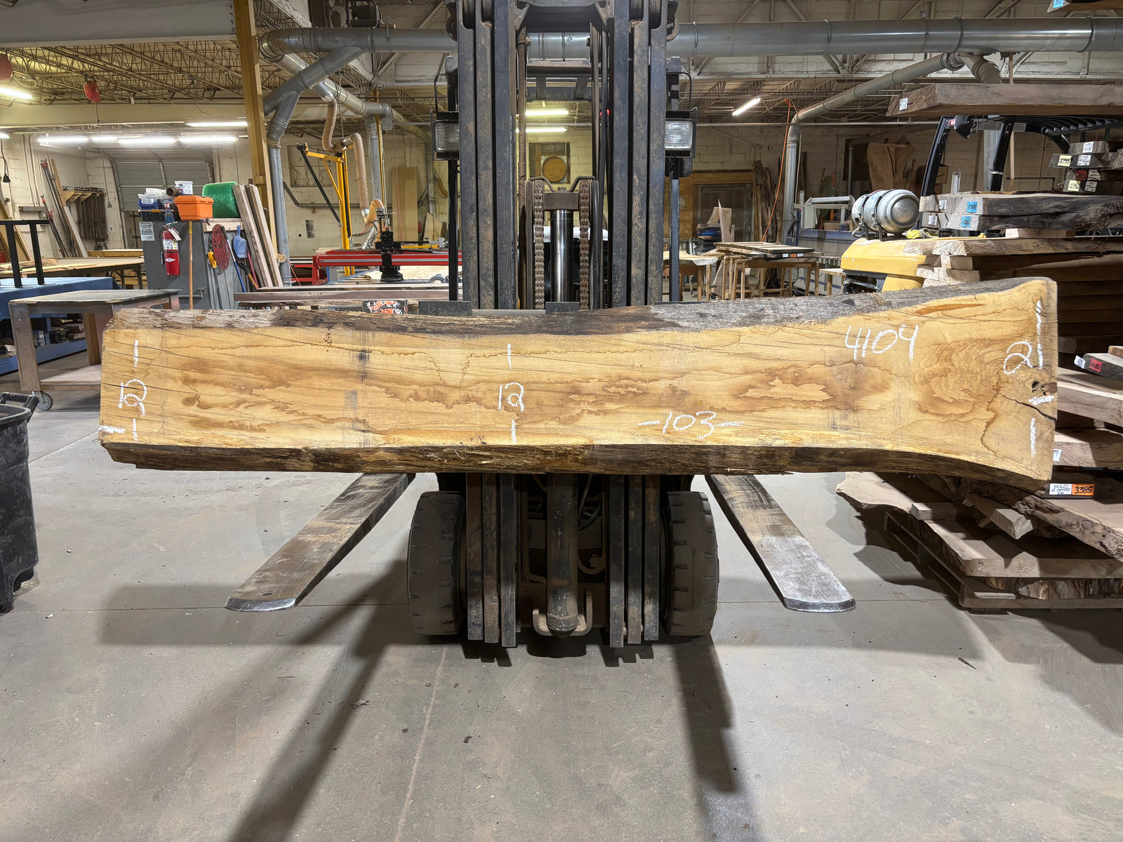 White Oak (4104)  103” L x 12-21” W x 3.5” T