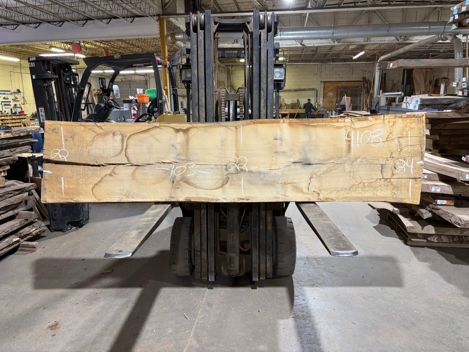 White Oak (4108)  103” L x 22-24” W x 3.5” T