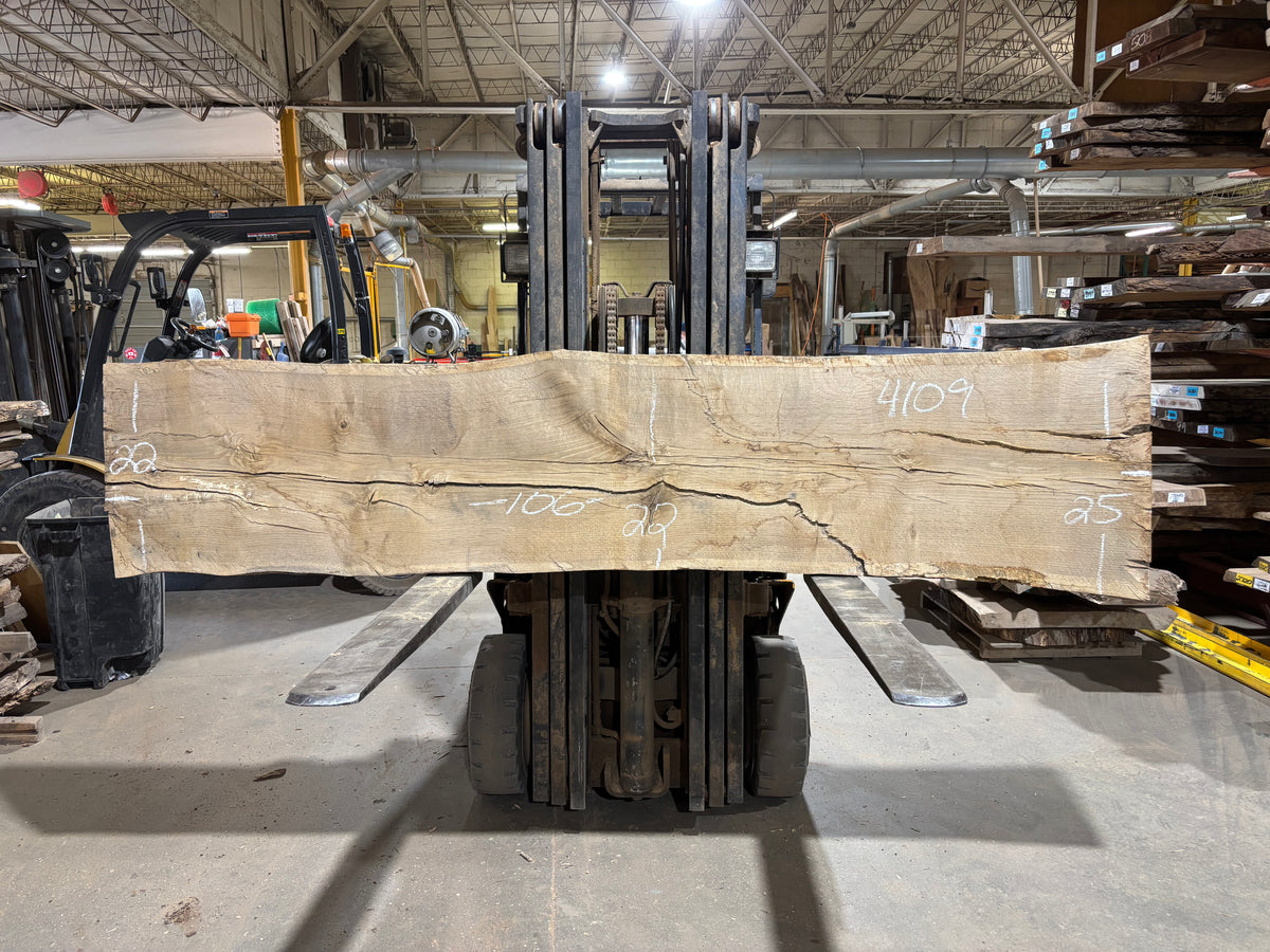 White Oak (4109)  106” L x 22-25” W x 3.5” T