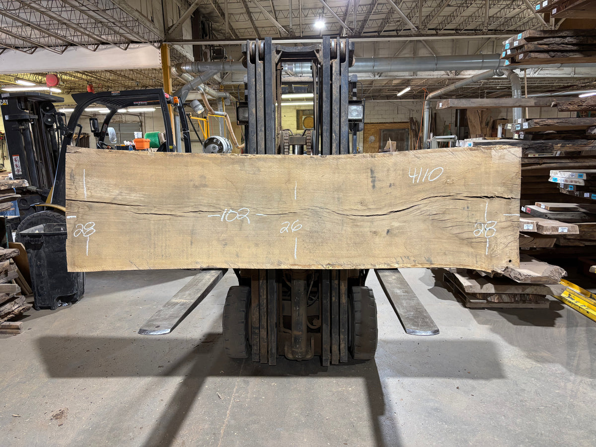 White Oak (4110)  102” L x 26-28” W x 3.5” T