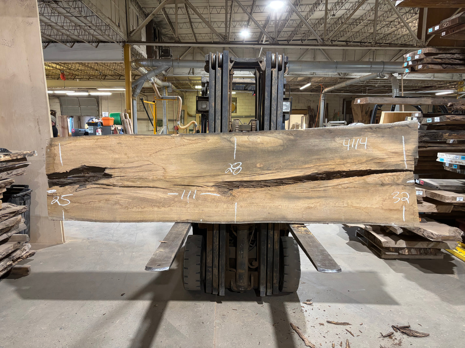 White Oak (4114)  111” L x 25-32” W x 2.5” T