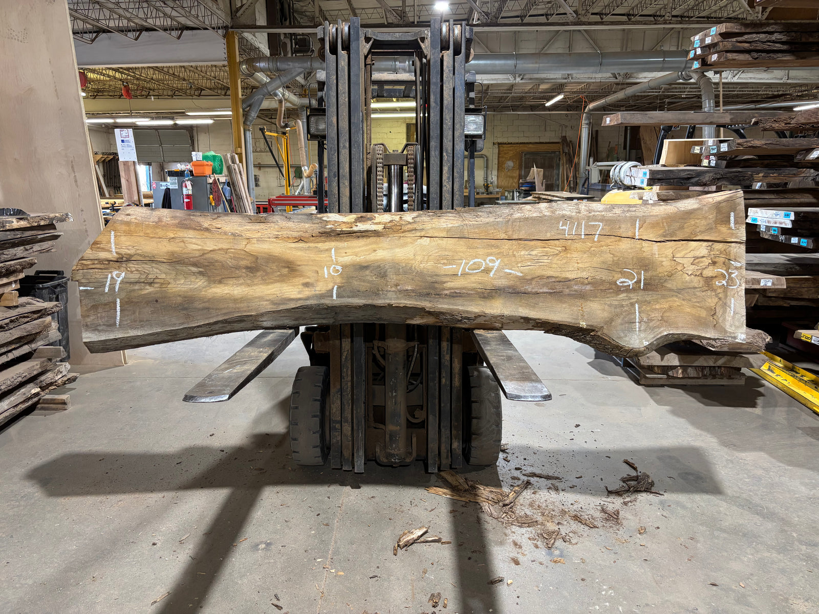 White Oak (4117)  109” L x 10-23” W x 2.75” T