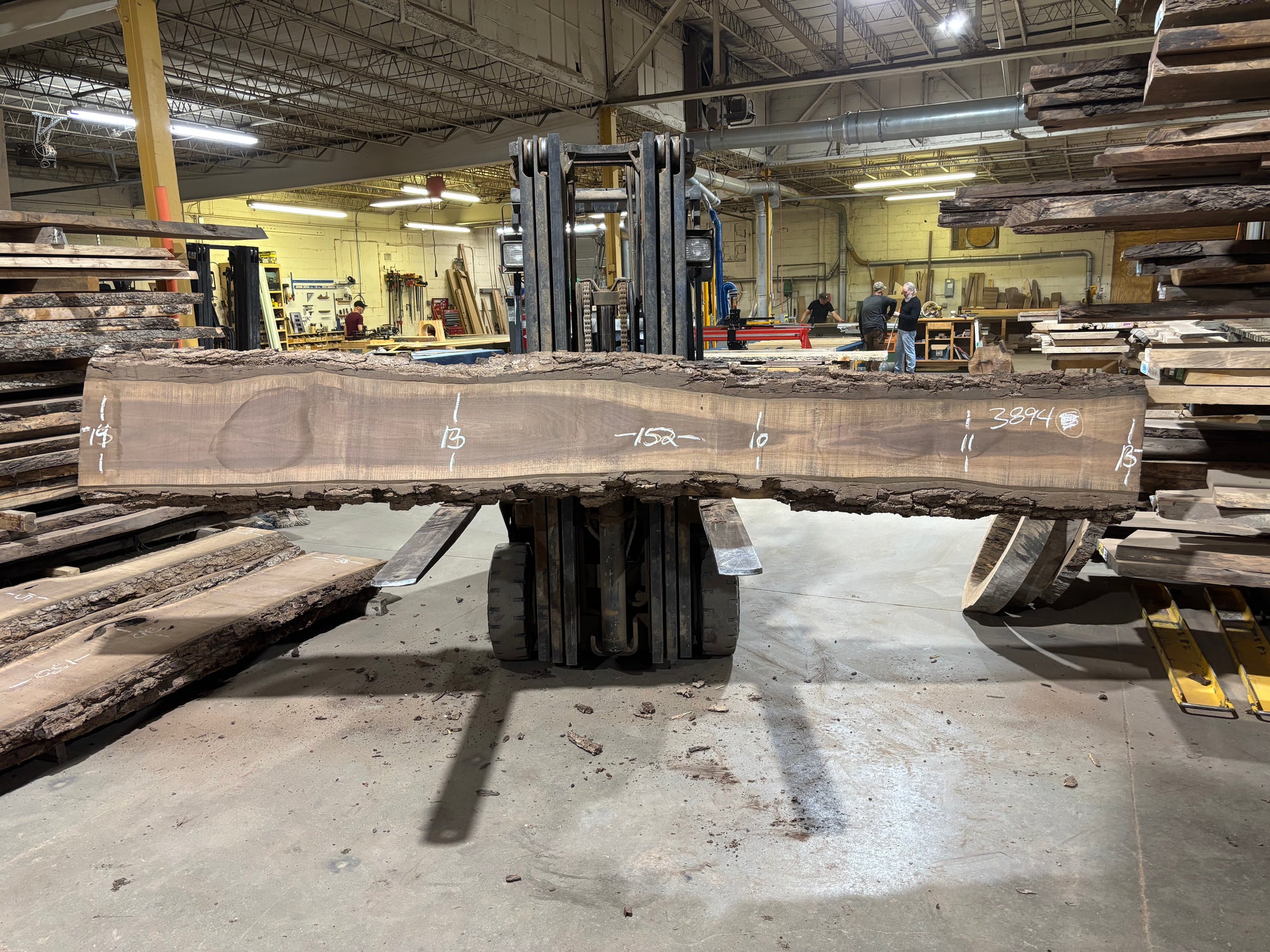 BLACK WALNUT (3894) 152” L x 10"-14” W x 2.75”