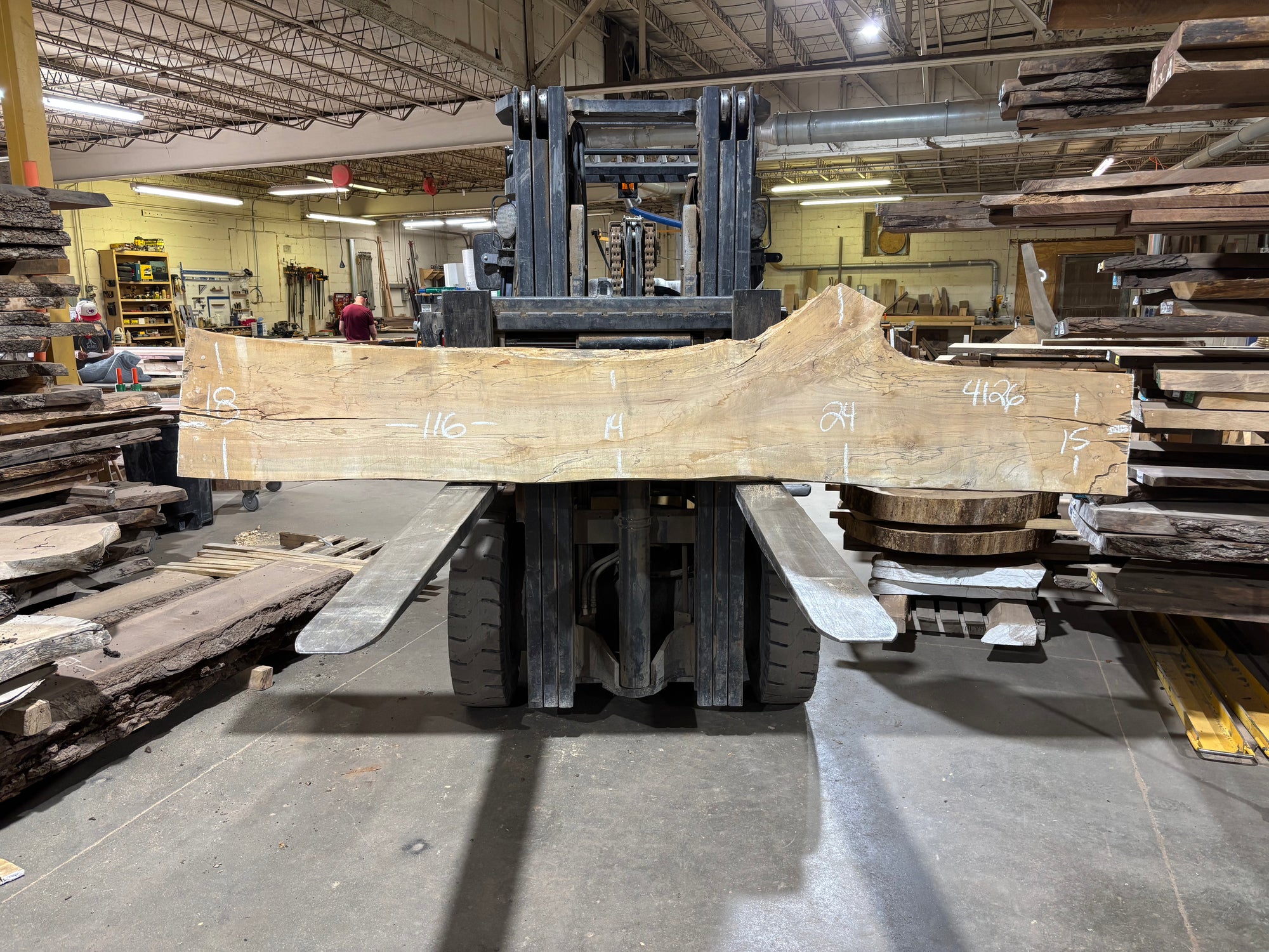 Maple - (4126) 116" L x 14-24" W x 2.5 T