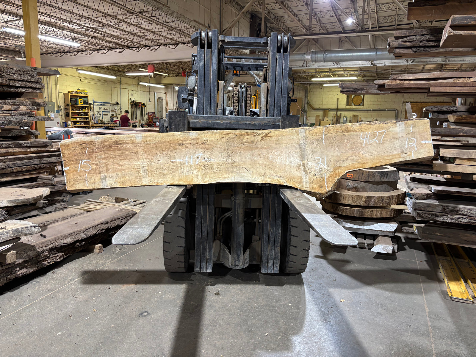 Maple - (4127) 117" L x 12-21" W x 2.5 T