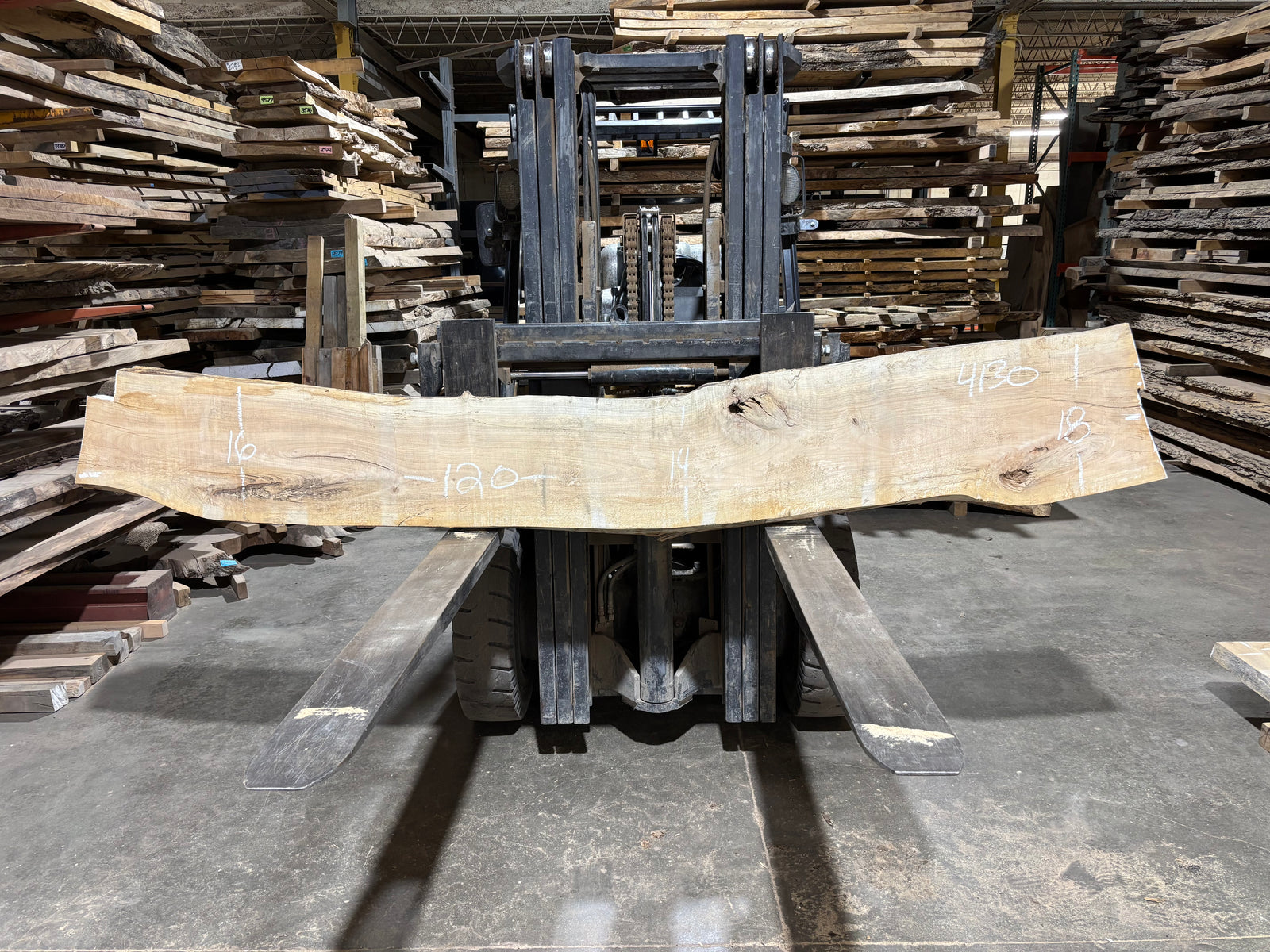 Maple - (4130) 120" L x 14-18" W x 2.5 T