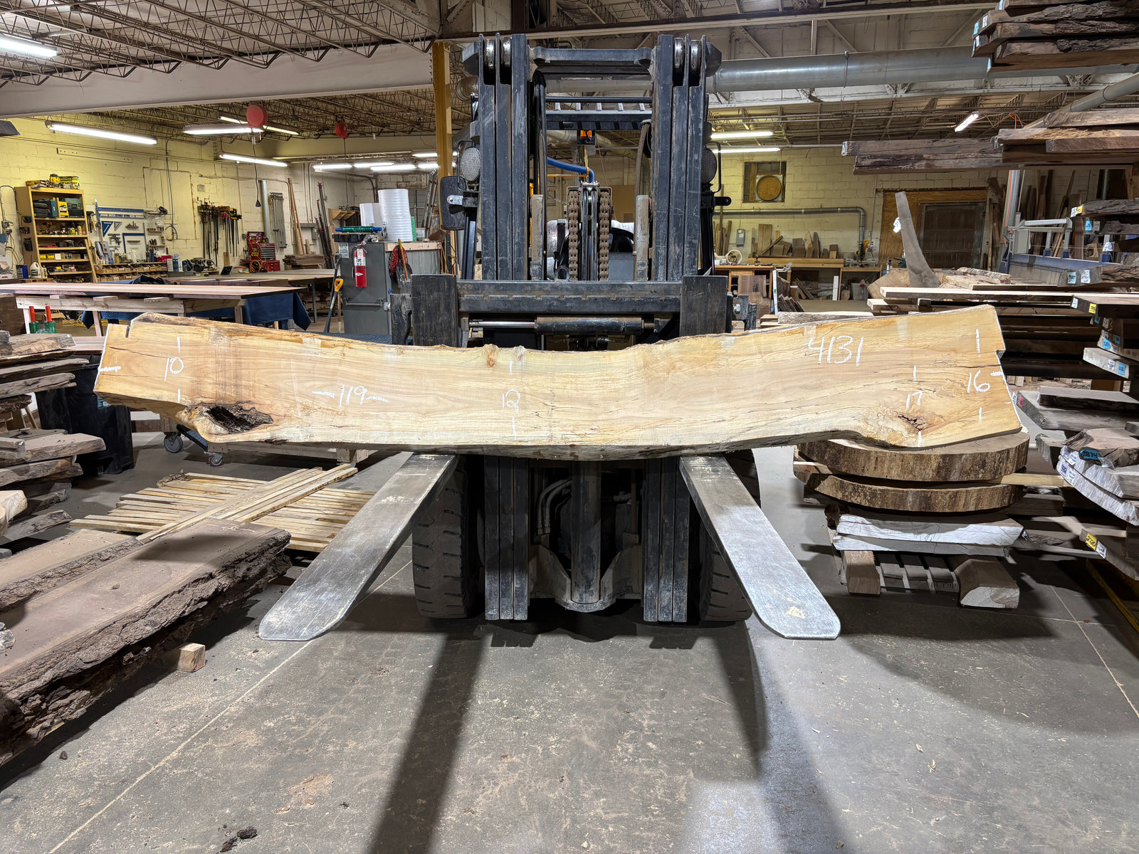 Maple - (4131) 119" L x 10-17" W x 2.5 T