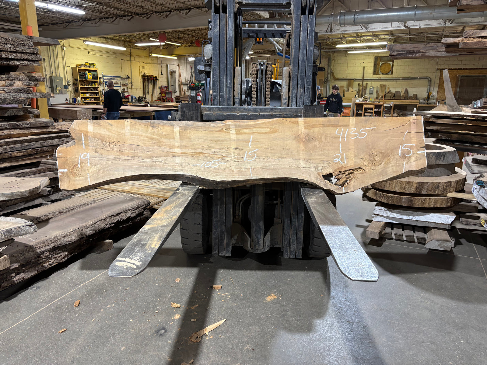 Maple - (4135) 105" L x 15-19" W x 2.5 T