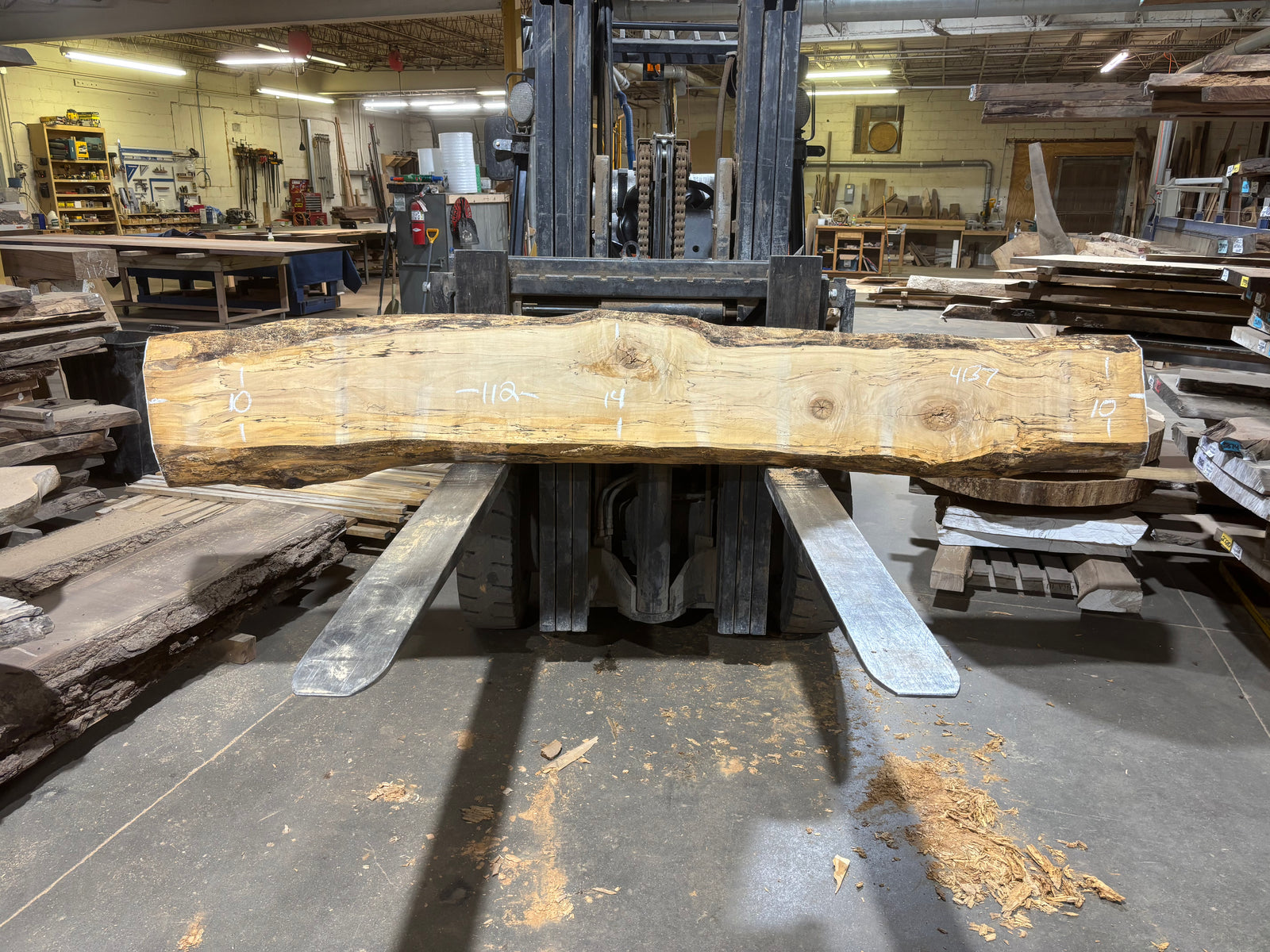 Maple - (4137) 112" L x 10-14" W x 2.5 T