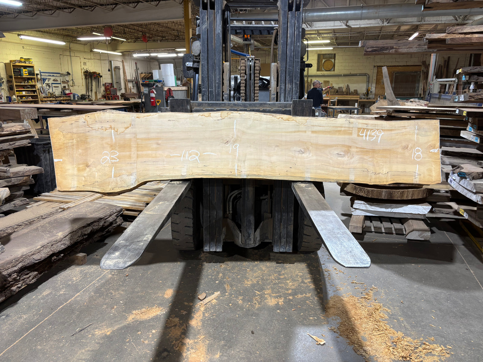 Maple - (4139) 112" L x 18-23" W x 2.5 T