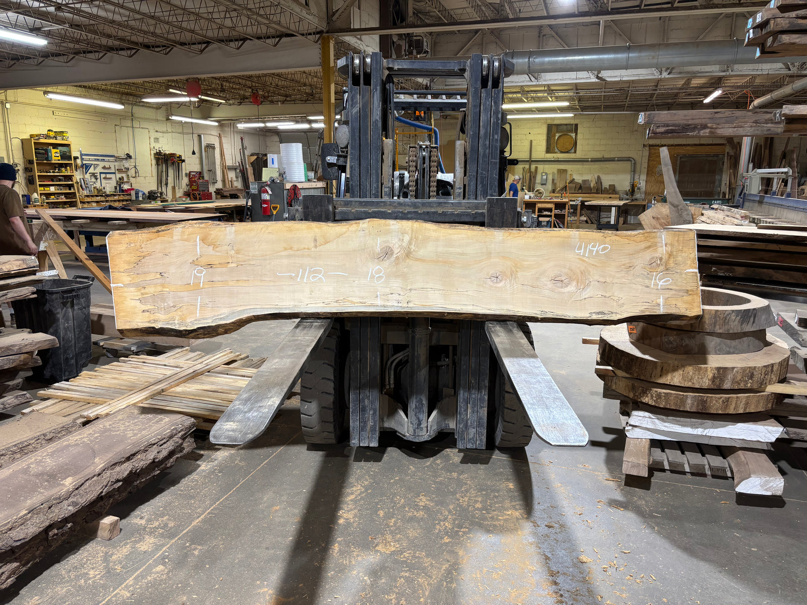 Maple - (4140) 112" L x 16-19" W x 2.5 T