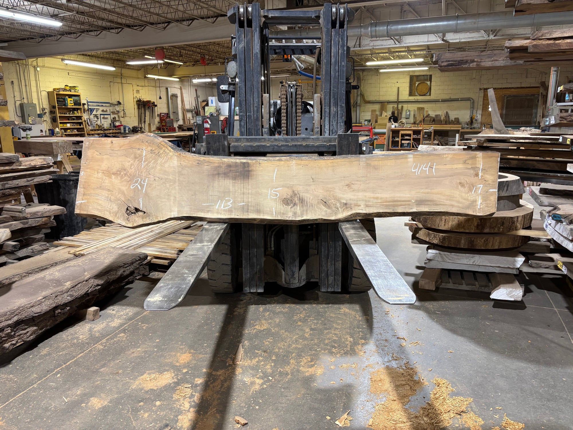 Maple - (4141) 113" L x 15-24" W x 2.5 T