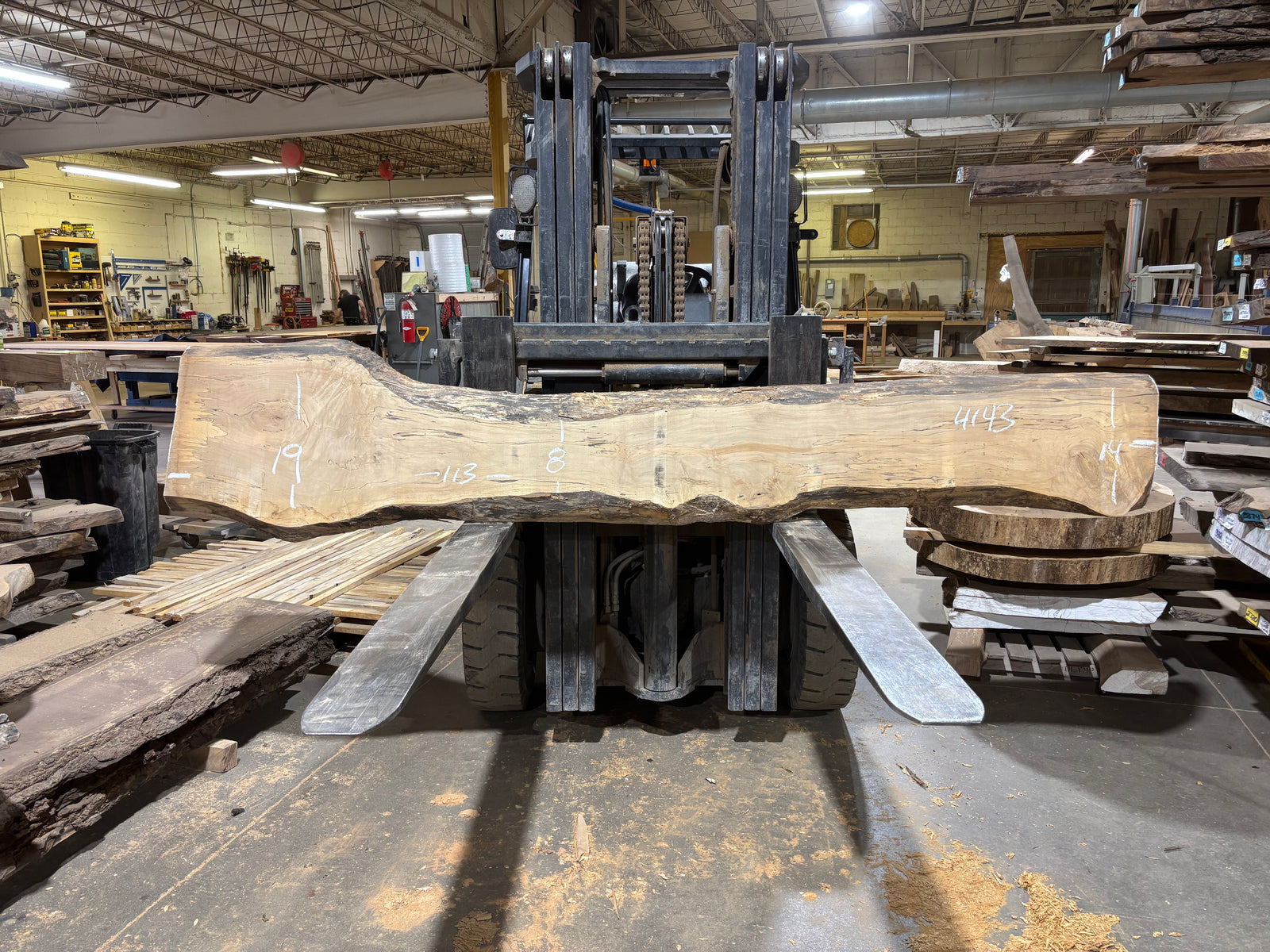 Maple - (4143) 113" L x 8-19" W x 2.5 T