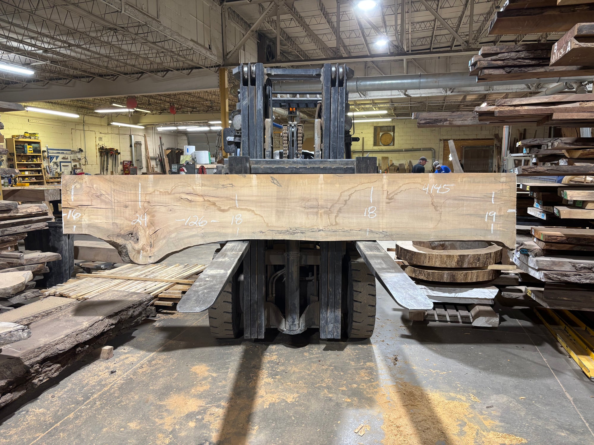 Maple - (4145) 126" L x 16-24" W x 2.5 T