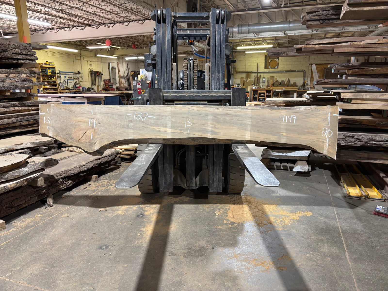 Maple - (4149) 127" L x 12-20" W x 2.5 T