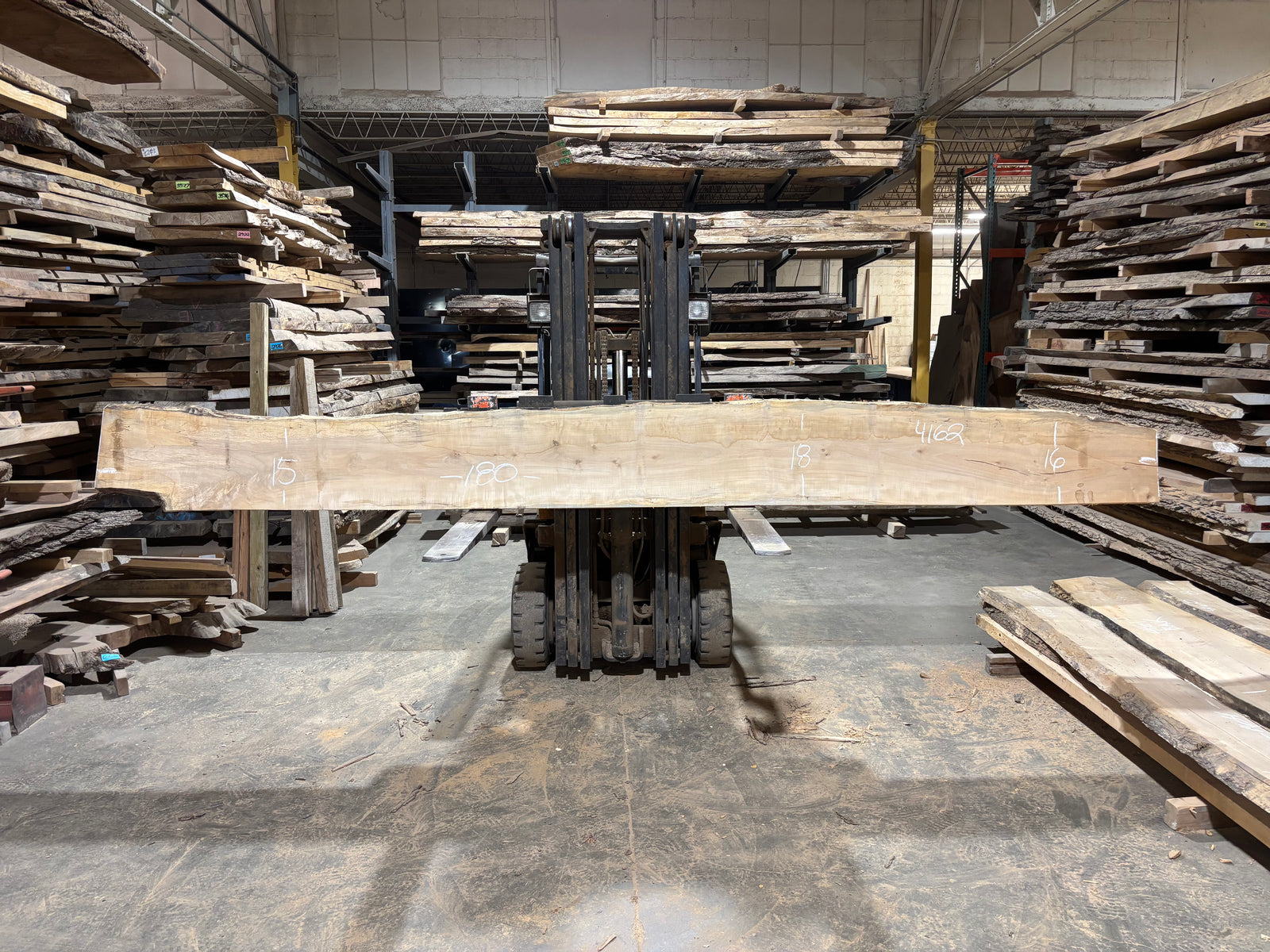 Maple - (4162) 180" L x 15-18" W x 2.5 T