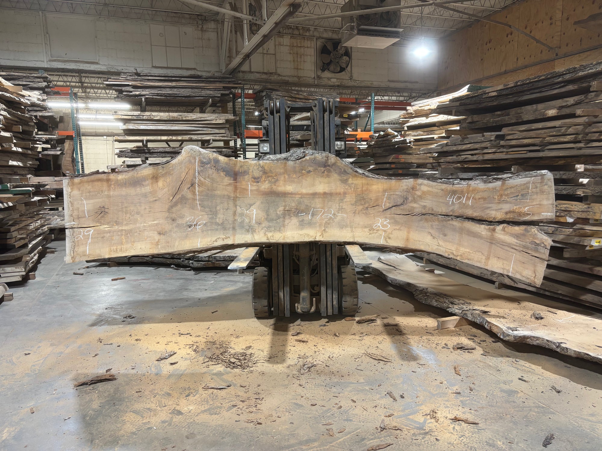 Pecan - (4011) 172" L x 23-35" W x 2.5 T
