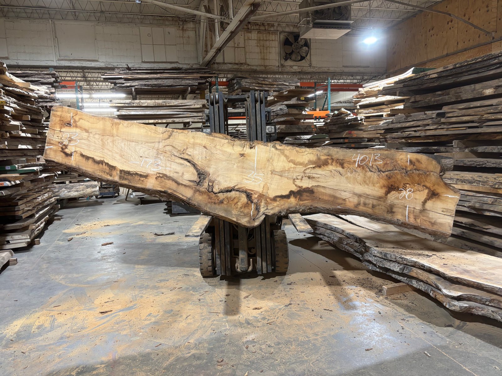 Pecan - (4013) 173" L x 23-35" W x 2.5 T