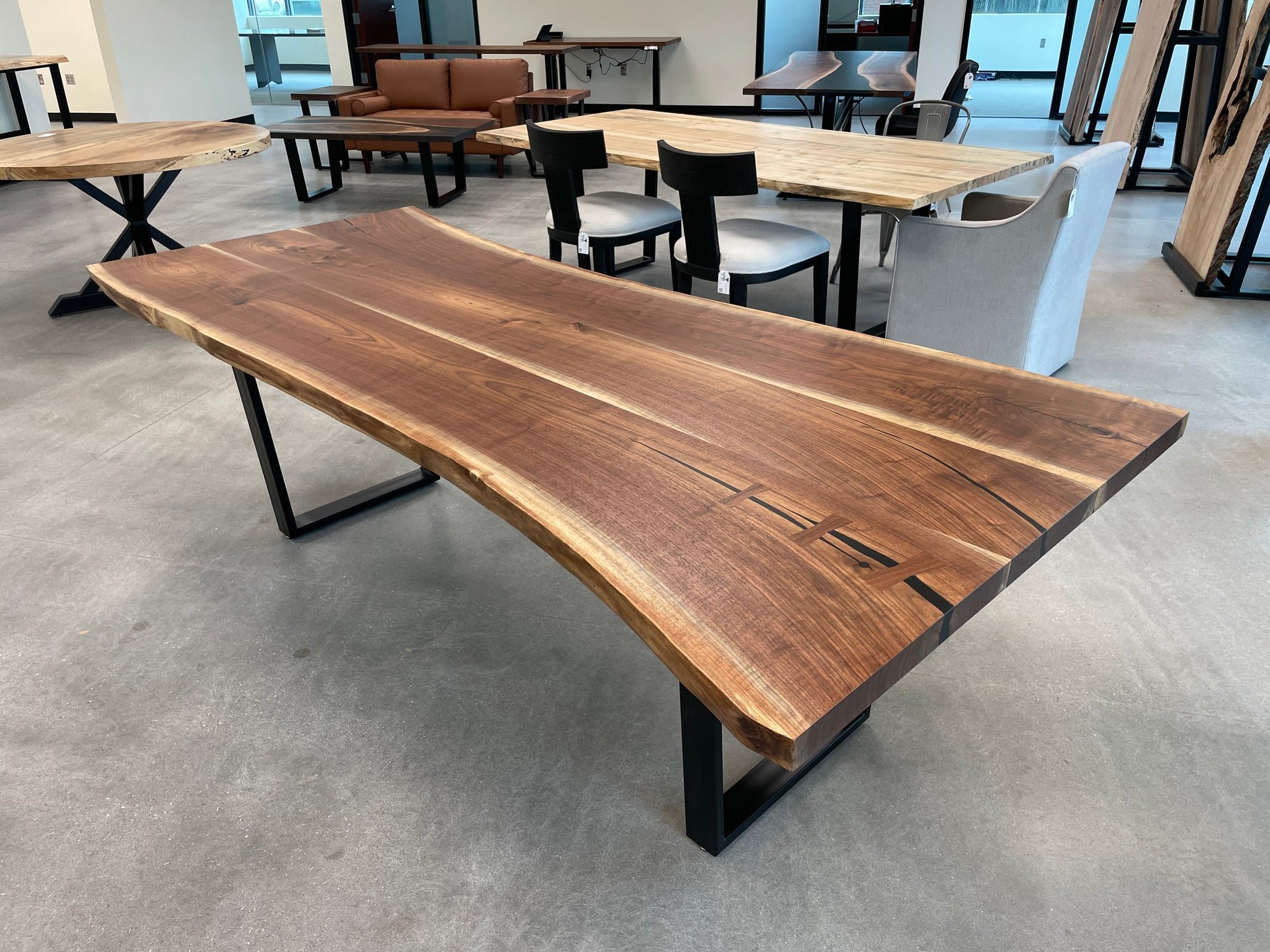 Live Edge Black Walnut Dining Table 369