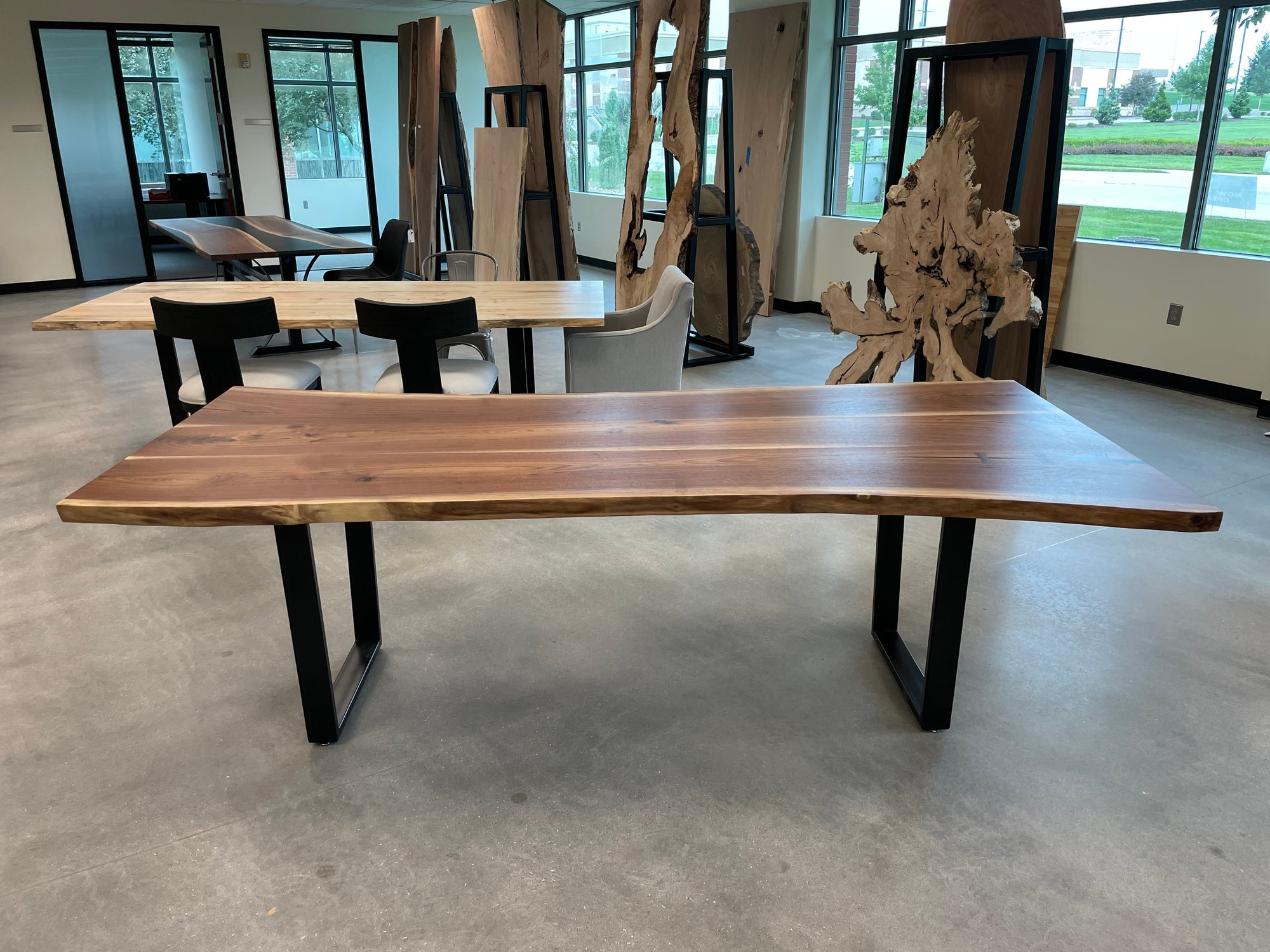 Live Edge Walnut Dining Table - KC Custom Hardwoods