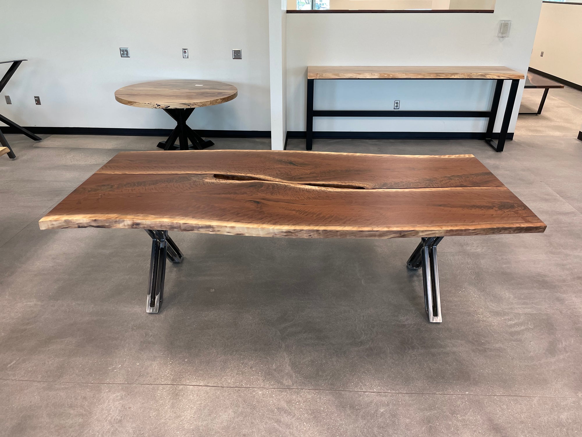 Live Edge Walnut Table 378 - KC Custom Hardwoods