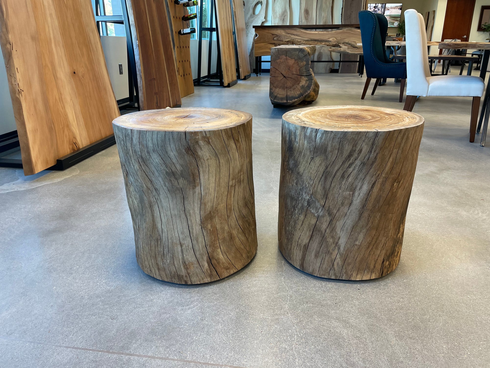 Live Edge Sycamore End Table Set 397