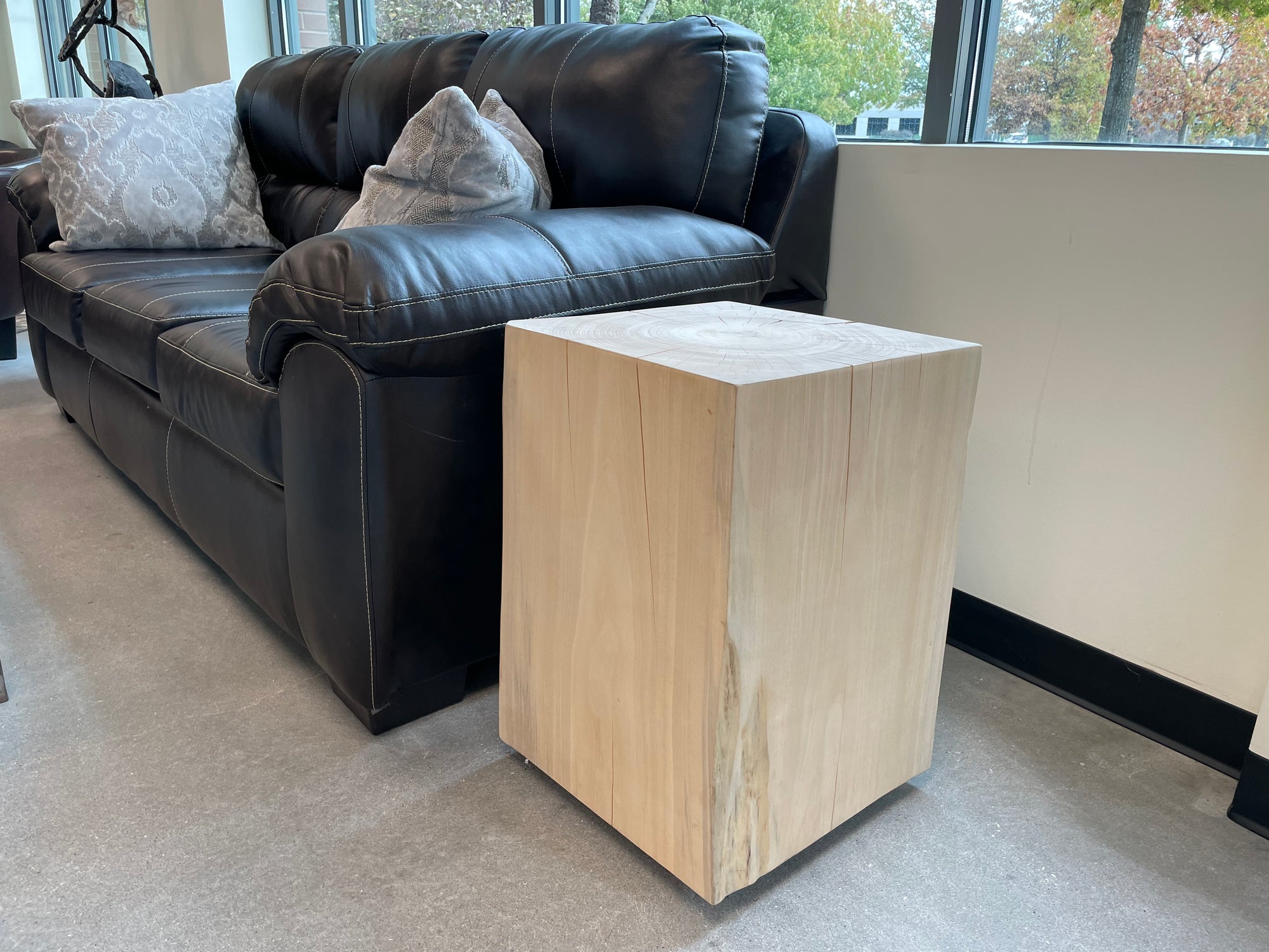 Solid Block End Table