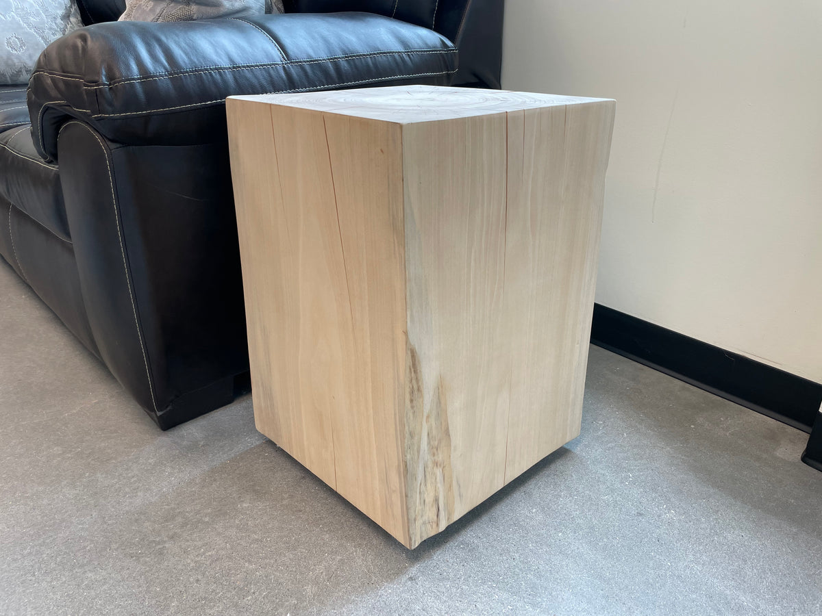 Solid Block End Table