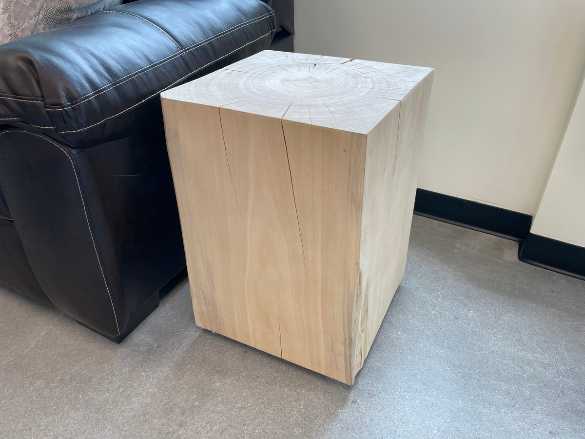 Solid Block End Table