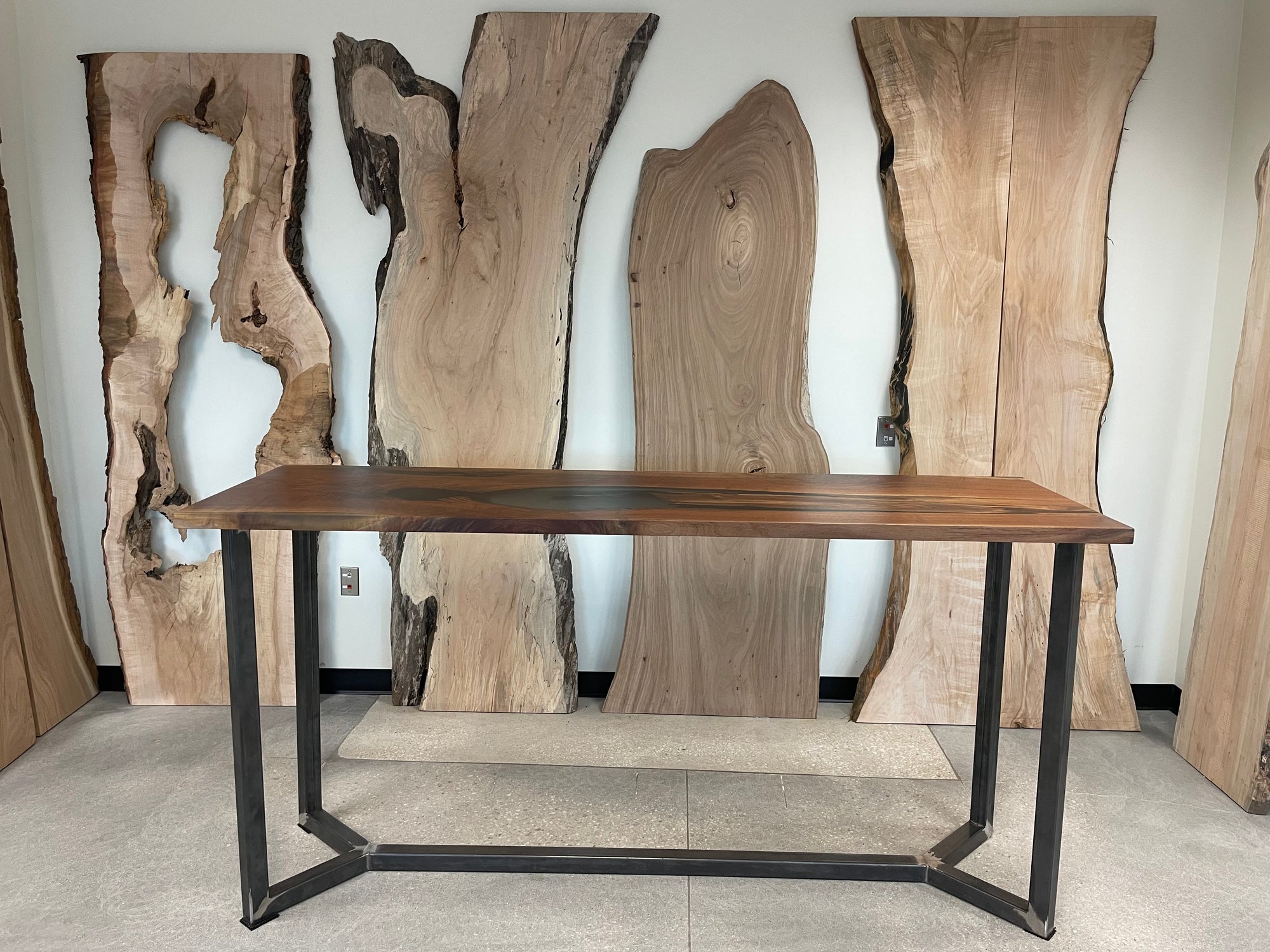 Double Live Edge Bar Top - KC Custom Hardwoods