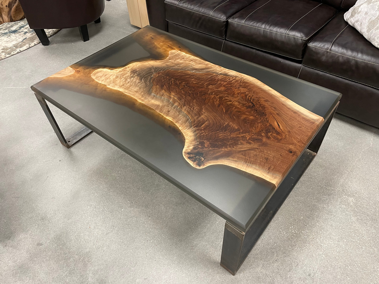 Epoxy Casted Walnut Coffee Table