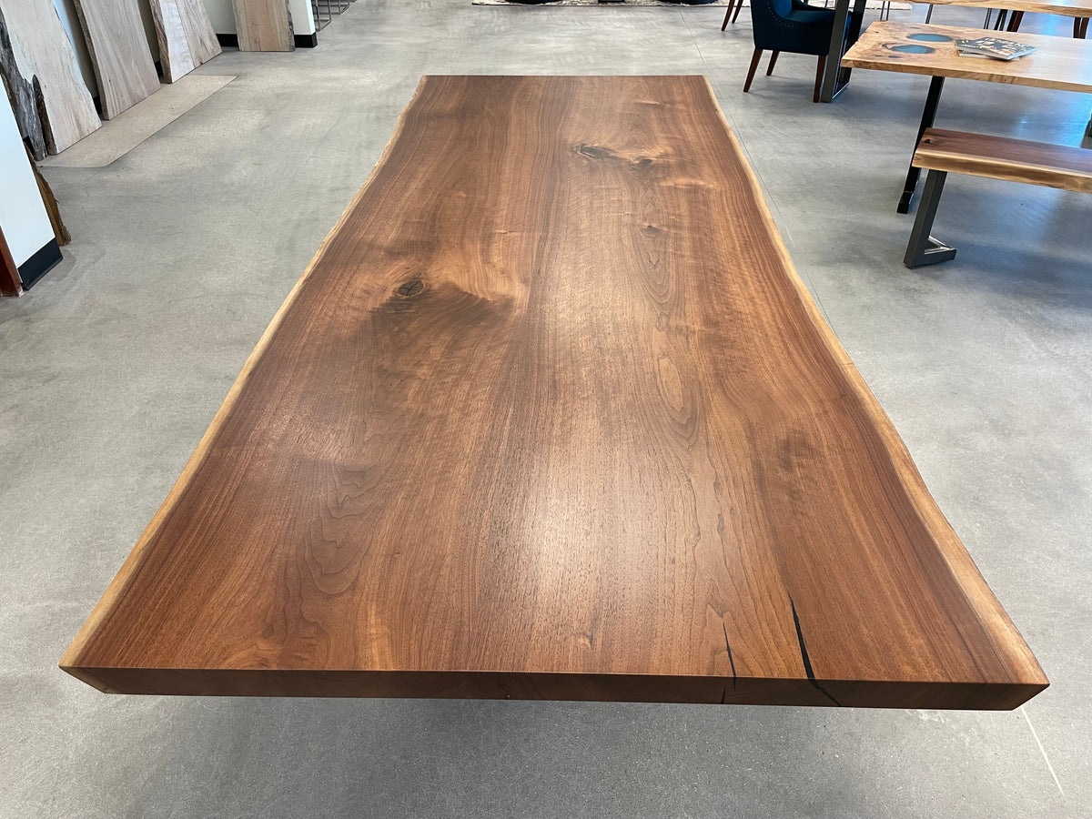 Live Edge Walnut Table 382 - KC Custom Hardwoods
