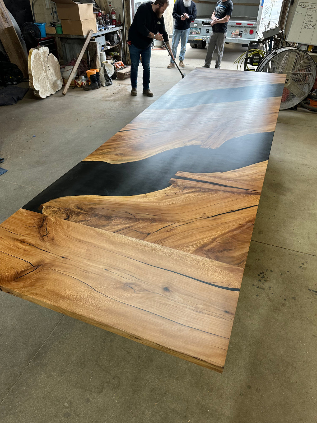 Sycamore Epoxy River Dining Table 196