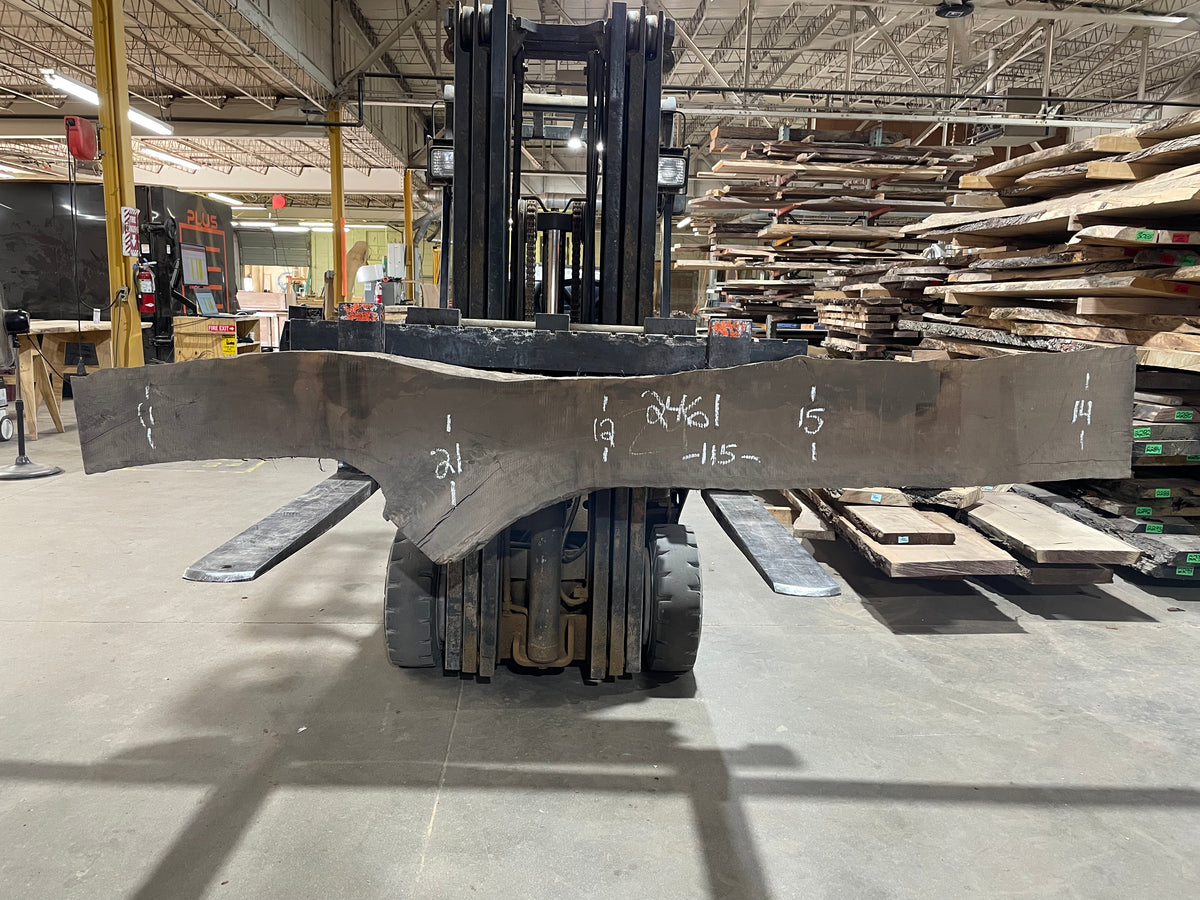 Curley Walnut (2461) 115” L x 11-21” W x 2.25” T
