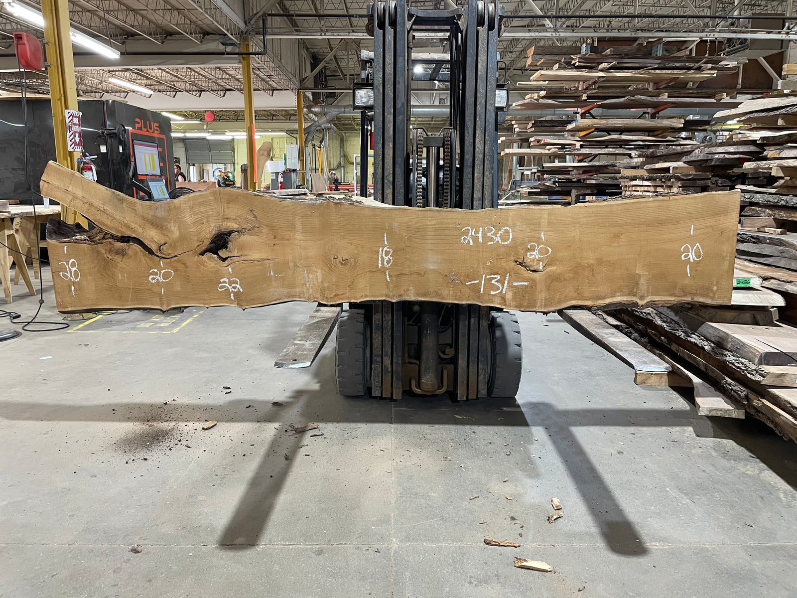 MULBERRY (2430) 131`” L x 18-28” W x 2.5”