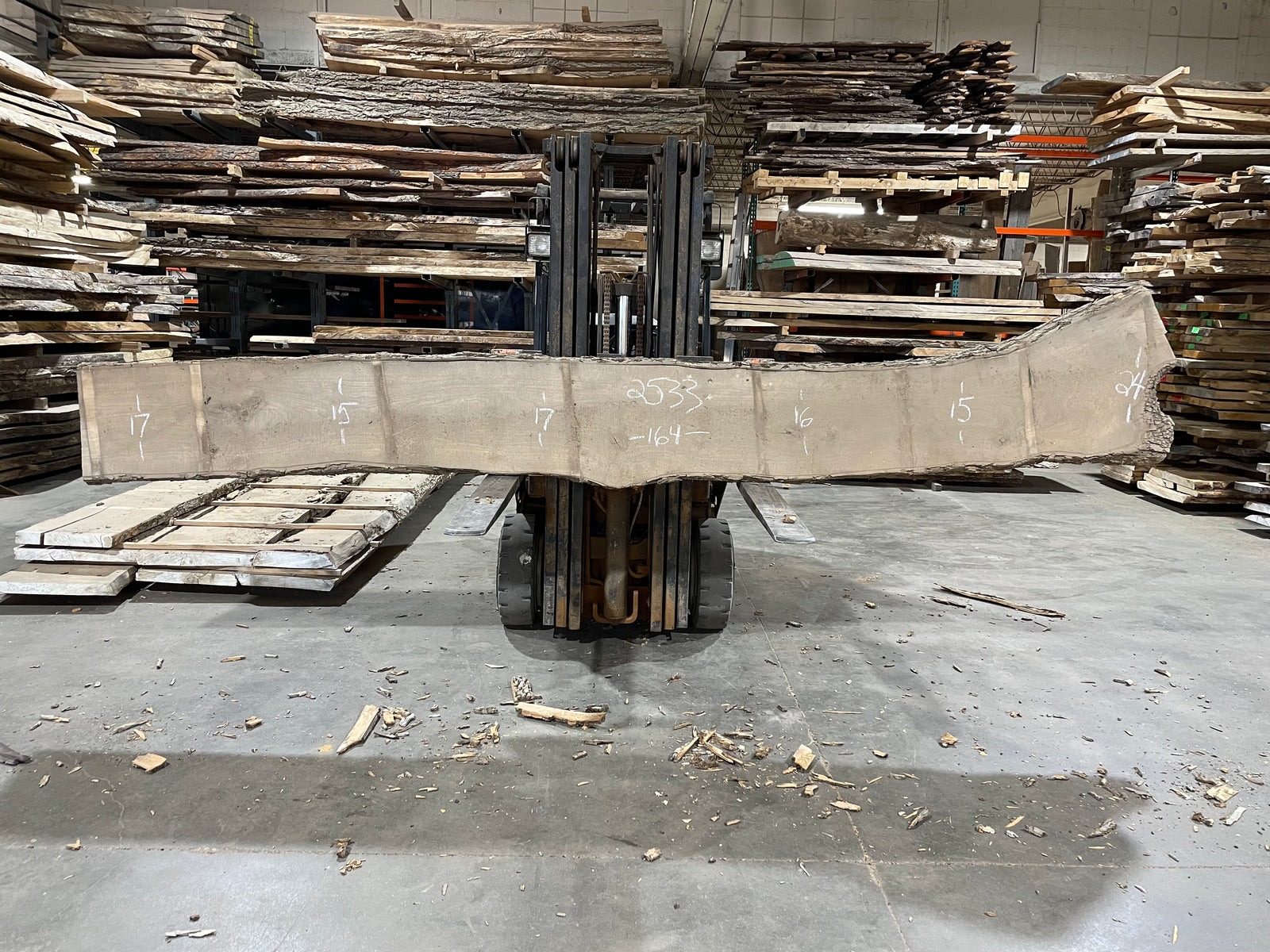 Ash (2533)  164” L x 15-24” W x 2.5” T