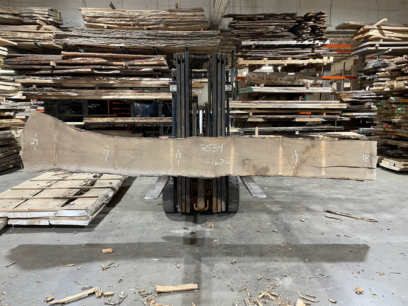 Ash (2534)  167” L x 17-39” W x 2.5” T