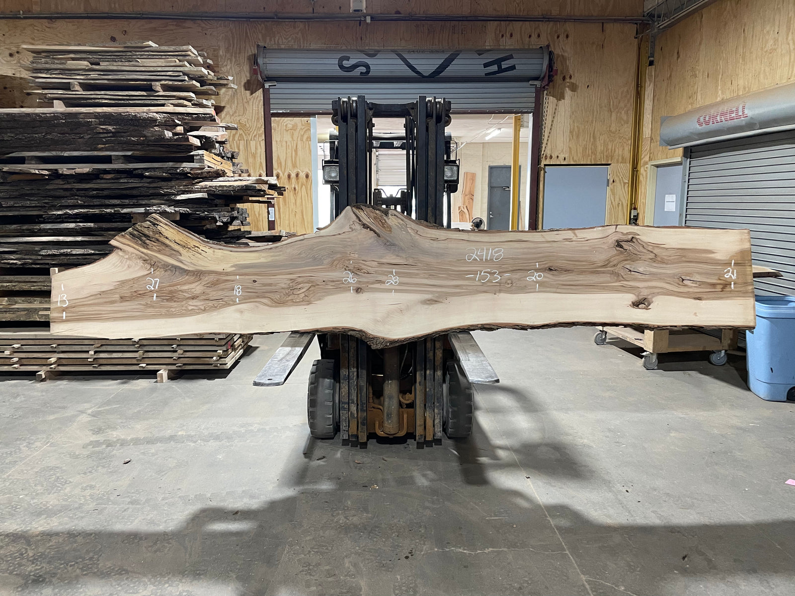 Sweet Gum (2418)  153” L x 13-28” W x 1.75” T